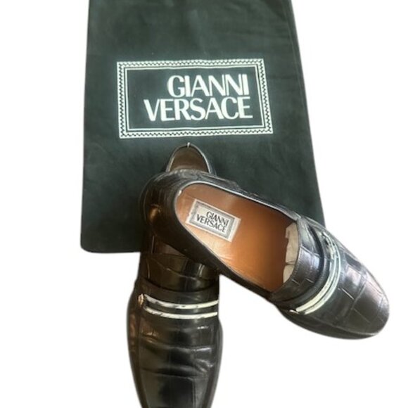 Croc Embossed Medusa Loafers main image 5